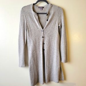 Light Weight Heather Gray 2-ply 100% Cashmere Cardigan